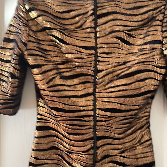 Alice and Olivia Inka Sequin Animal Print Sheath Dress Velvet reformation - Picture 8 of 11